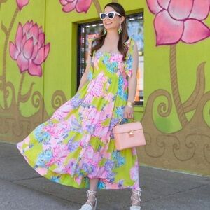 NWT Lilly Pulitzer Rivera Midi Dress in Matcha Green Size Medium​​